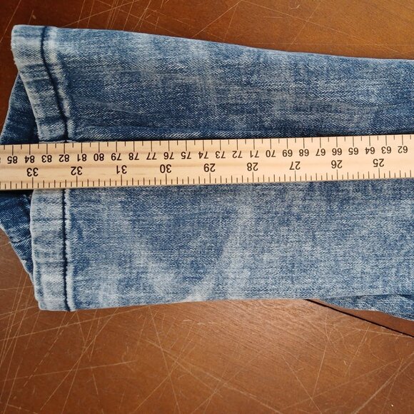 Encrypted Men's Distressed Sequin Y2K Streetwear Denim Jeans 42x34 1980 Vintage - Picture 12 of 14